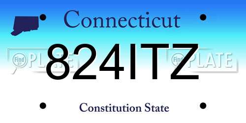 824ITZ Connecticut License Plate