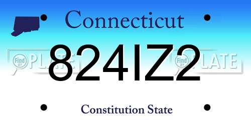 824IZ2 Connecticut License Plate