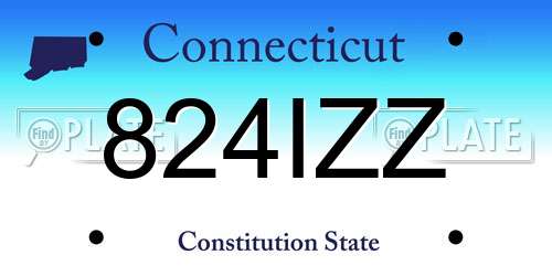 824IZZ Connecticut License Plate