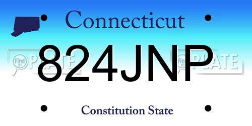 824JNP Connecticut License Plate