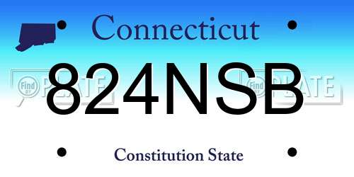 824NSB Connecticut License Plate