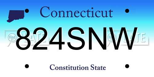 824SNW Connecticut License Plate