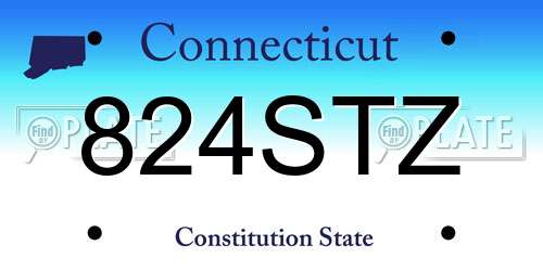 824STZ Connecticut License Plate