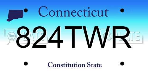 824TWR Connecticut License Plate