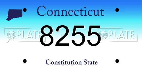 8255 Connecticut License Plate