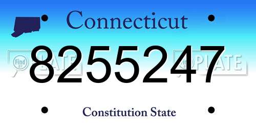 8255247 Connecticut License Plate