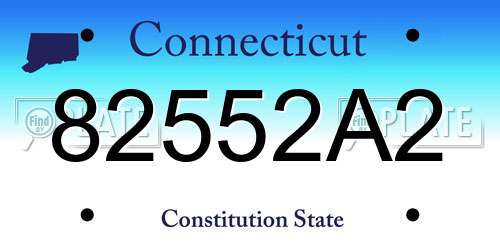 82552A2 Connecticut License Plate