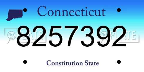 8257392 Connecticut License Plate