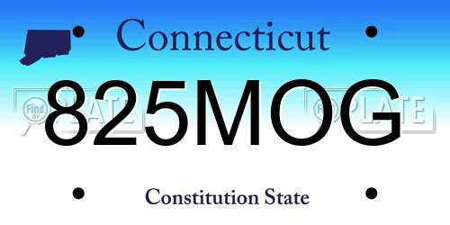825MOG Connecticut License Plate