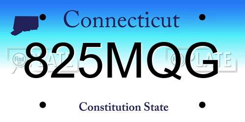825MQG Connecticut License Plate