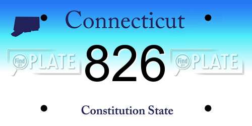 826 Connecticut License Plate