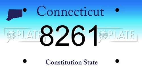 8261 Connecticut License Plate
