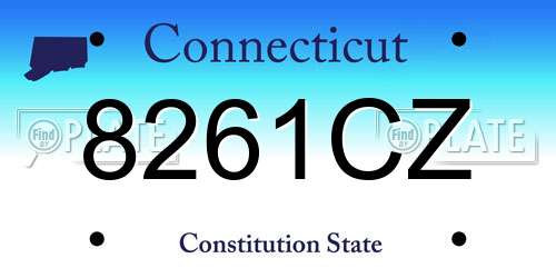 8261CZ Connecticut License Plate