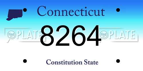 8264 Connecticut License Plate