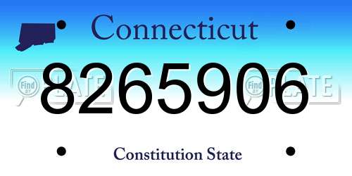 8265906 Connecticut License Plate