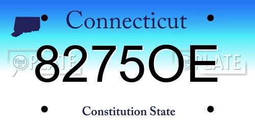 8275OE Connecticut License Plate