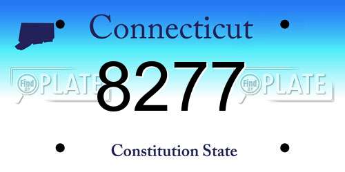 8277 Connecticut License Plate