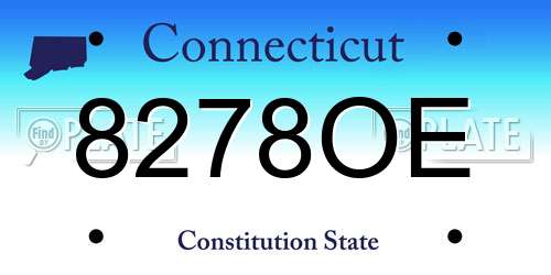 8278OE Connecticut License Plate