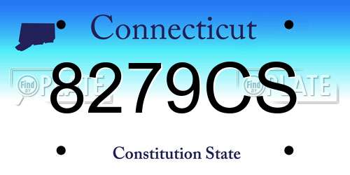 8279CS Connecticut License Plate