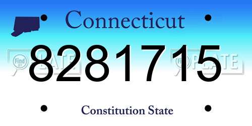 8281715 Connecticut License Plate