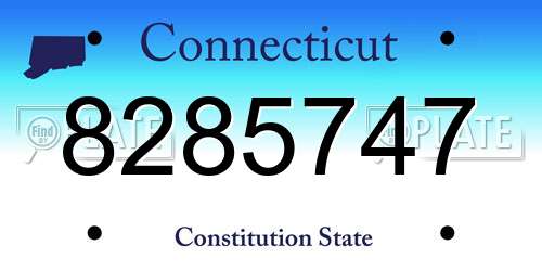 8285747 Connecticut License Plate