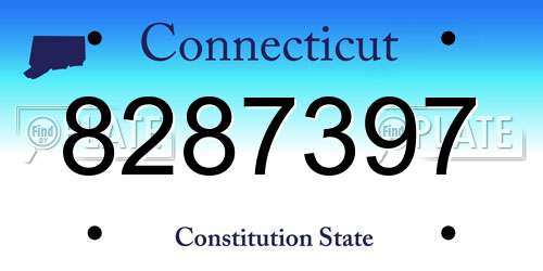 8287397 Connecticut License Plate
