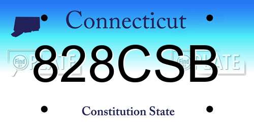 828CSB Connecticut License Plate