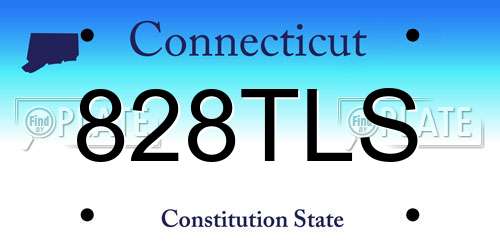 828TLS Connecticut License Plate
