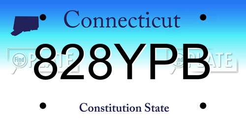 828YPB Connecticut License Plate