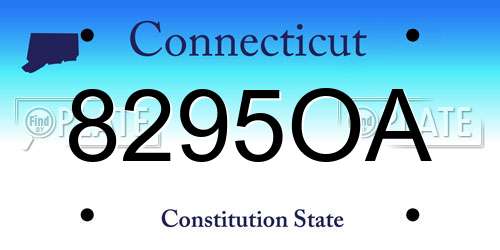 8295OA Connecticut License Plate