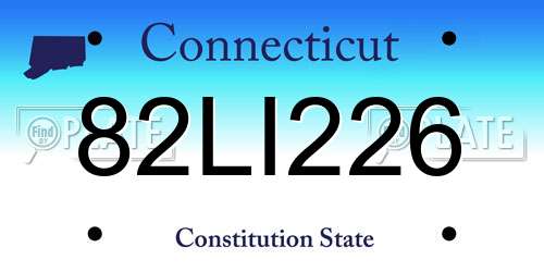 82LI226 Connecticut License Plate
