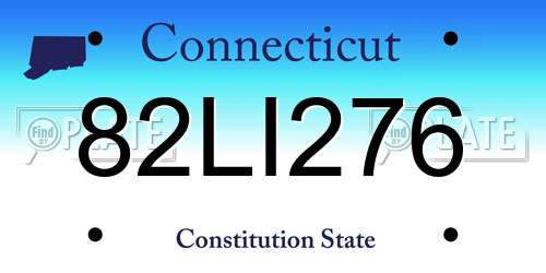 82LI276 Connecticut License Plate