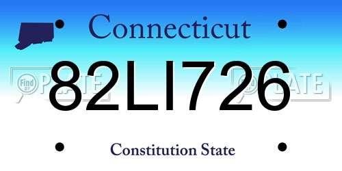 82LI726 Connecticut License Plate