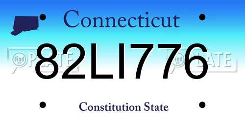 82LI776 Connecticut License Plate