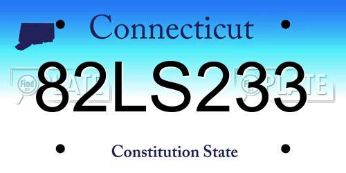 82LS233 Connecticut License Plate
