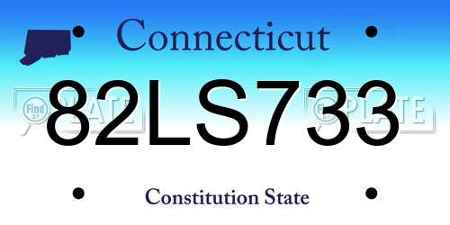 82LS733 Connecticut License Plate