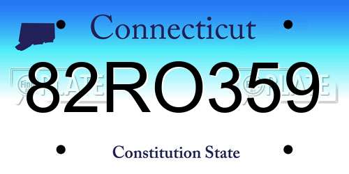 82RO359 Connecticut License Plate