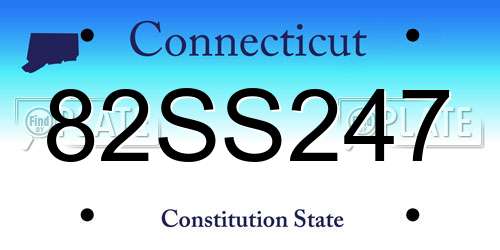 82SS247 Connecticut License Plate