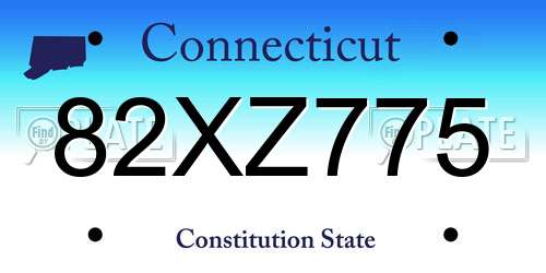 82XZ775 Connecticut License Plate