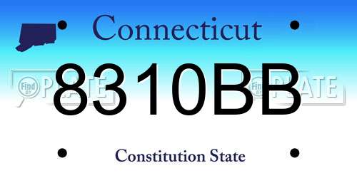 8310BB Connecticut License Plate