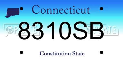 8310SB Connecticut License Plate