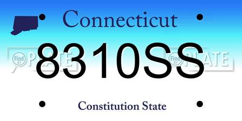 8310SS Connecticut License Plate