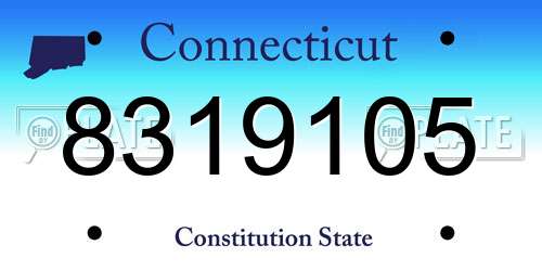 8319105 Connecticut License Plate