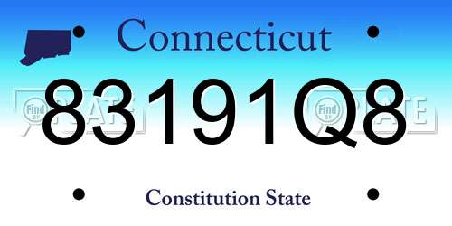 83191Q8 Connecticut License Plate