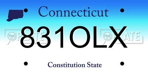 831OLX Connecticut License Plate