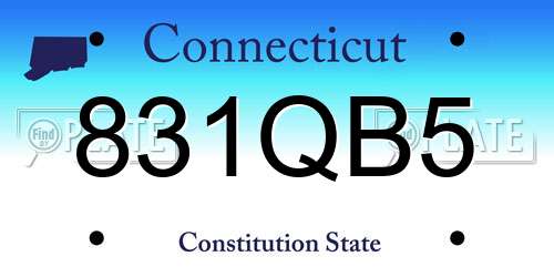 831QB5 Connecticut License Plate