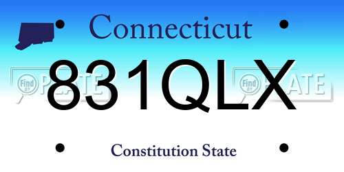 831QLX Connecticut License Plate