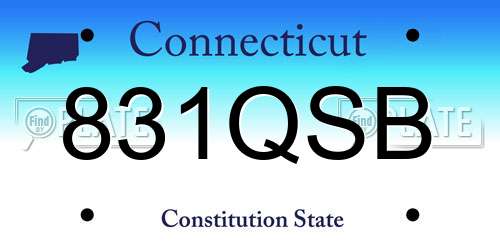 831QSB Connecticut License Plate