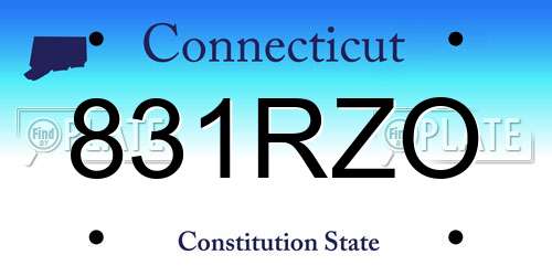831RZO Connecticut License Plate