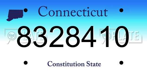 8328410 Connecticut License Plate